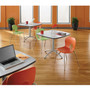 Iceberg CafeWorks Cafe-Height Table, Square, 36" x 36" x 30", Gray/Silver View Product Image