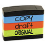 Trodat Interlocking Stack Stamp, COPY, DRAFT, ORIGINAL, 1.81" x 0.63", Assorted Fluorescent Ink Product Image 