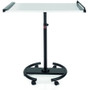 MasterVision 360 Multi-Use Mobile Magnetic Dry Erase Easel, 27" x 41", White Surface, Black Steel Frame Product Image 