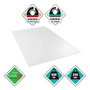 Floortex Cleartex MegaMat Heavy-Duty Polycarbonate Mat for Hard Floor/All Carpet, 46 x 53, Clear Product Image 