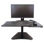 Victor High Rise Adjustable Stand-Up Desk Converter, 28" x 23" x 12" to 16.75", Black Product Image 