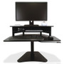 Victor High Rise Adjustable Stand-Up Desk Converter, 28" x 23" x 12" to 16.75", Black Product Image 