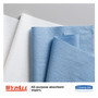 WypAll L40 Wiper, 1/4 Fold, Blue, 12.5 x 12, 56/Box, 12 Boxes/Carton View Product Image