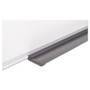 MasterVision Value Melamine Dry Erase Board, 48" x 96", White Surface, Satin Aluminum Frame Product Image 