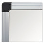 MasterVision Value Melamine Dry Erase Board, 24" x 36", White Surface, Satin Aluminum Frame Product Image 