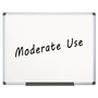 MasterVision Value Melamine Dry Erase Board, 48 x 72, White Surface, Silver Aluminum Frame Product Image 