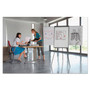 MasterVision Basic Tripod Melamine Presentation Easel, 22.5" x 42", White Surface, Black Plastic/Steel Frame Product Image 