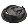 Dart Optima Reclosable Lids for Hot Paper Cups, Fits 10 oz to 24 oz Hot Cups, Plastic, Black, 1,000/Carton Product Image 