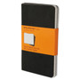 Moleskine Cahier Journal, 1-Subject, Narrow Rule, Black Cover, (64) 5.5 x 3.5 Sheets, 3/Pack Product Image 