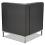 Alera QUB Series Corner Sectional, 26.38" x 26.38" x 30.5", Black Product Image 