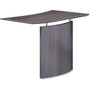 Mayline Left Hand Bridge - 29.5" Height x 24" Width x 48" Depth, x 1" Thickness Work Surface - Beveled Edge - Material: Steel - Finish: Gray, Laminate, Silver - Stain Resistant, Water Resistant, Abrasion Resistant, Durable, Modesty Panel Product Image 