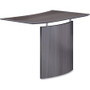 Mayline Left Hand Bridge - 29.5" Height x 24" Width x 48" Depth, x 1" Thickness Work Surface - Beveled Edge - Material: Steel - Finish: Gray, Laminate, Silver - Stain Resistant, Water Resistant, Abrasion Resistant, Durable, Modesty Panel Product Image 