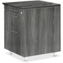 Mayline Medina Series Pencil/Box/File Return Pedestal - 26" Height x 18" Width x 15" Depth, x 1" Thickness Top - 3 x Storage, Box, File Drawer(s) - Beveled Edge - Material: Steel - Finish: Gray, Laminate, Silver Product Image 