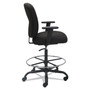 Alera Mota Series Big and Tall Stool, Supports Up to 450 lb, 28.74" to 32.67" Seat Height, Black Product Image 