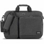 Solo Urban Carrying Case (Briefcase) for 15.6" iPad Notebook - Gray, Black - Damage Resistant - Polyester Body - Handle, Shoulder Strap, Backpack Strap - 12.5" Height x 17" Width x 5" Depth Product Image 