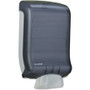 San Jamar Large Capacity Multifold Towel Dispenser - Multifold, C Fold Dispenser - 750 x Towel Multifold, 450 x Towel C Fold - 18" Height x 11.8" Width x 6.3" Depth - Plastic - Pearl Black - Durable, Impact Resistant - 1 Each - (SJMT1700TBK) Product Image 