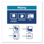 Tork Industrial Paper Wiper, 4-Ply, 11 x 15.75, Unscented, Blue, 375 Wipes/Roll, 2 Rolls/Carton Product Image 
