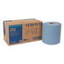 Tork Industrial Paper Wiper, 4-Ply, 11 x 15.75, Unscented, Blue, 375 Wipes/Roll, 2 Rolls/Carton Product Image 