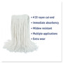 Boardwalk Cut-End Wet Mop Head, Rayon, No. 20, White, 12/Carton Product Image 