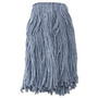 Boardwalk Mop Head, Standard Head, Cotton/Synthetic Fiber, Cut-End, #20, Blue, 12/Carton Product Image 