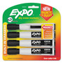 EXPO Magnetic Dry Erase Marker, Broad Chisel Tip, Black, 4/Pack Product Image 