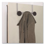 Alba Over the Door Coat Hook, Metal and Plastic, 3 Pegs, Black, 20 lb Capacity Product Image 