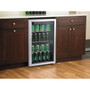Alera 3.4 Cu. Ft. Beverage Cooler, Stainless Steel/Black Product Image 