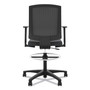 HON Torch Mesh Mid-Back Task Stool - Black Seat Color - Foam, Plush, Polyester Seat Material - Black Back Color - Mesh Back Material - Black Frame Color Product Image 