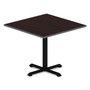 Alera Reversible Laminate Table Top, Square, 35.38w x 35.38d, Espresso/Walnut Product Image 