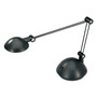 Alera Twin-Arm Task LED Lamp with USB Port, 11.88w x 5.13d x 18.5h, Black Product Image 