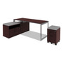 Alera Open Office Desk Series Low File Cabinet Credenza, 2-Drawer: Pencil/File,Legal/Letter,1 Shelf,Mahogany,29.5x19.13x22.88 Product Image 