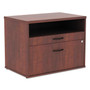 Alera Open Office Desk Series Low File Cabinet Credenza, 2-Drawer: Pencil/File, Legal/Letter, 1 Shelf,Cherry,29.5x19.13x22.88 Product Image 