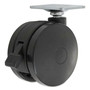 Alera Casters for Height-Adjustable Table Bases, Grip Ring Stem, 2" Wheel, Black, 4/Set Product Image 