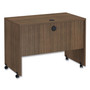 Alera Valencia Series Mobile Workstation Desk, 41.38" x 23.63" x 30", Modern Walnut Product Image 