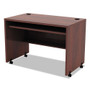 Alera Valencia Series Mobile Workstation Desk, 41.38" x 23.63" x 30", Medium Cherry Product Image 