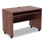 Alera Valencia Series Mobile Workstation Desk, 41.38" x 23.63" x 30", Medium Cherry Product Image 