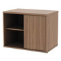 Alera Open Office Desk Series Low Storage Cabinet Credenza, Woodgrain Laminate, 29.5w x 19.13d x 22.78h, Modern Walnut Product Image 