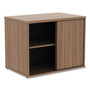 Alera Open Office Desk Series Low Storage Cabinet Credenza, Woodgrain Laminate, 29.5w x 19.13d x 22.78h, Modern Walnut Product Image 