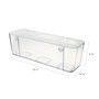 deflecto Stackable Caddy Organizer, Large, Plastic, 13.24 x 4 x 4.38, White Product Image 