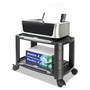 Alera 3-in-1 Cart/Stand, Plastic, 3 Shelves, 1 Drawer, 100 lb Capacity, 21.63" x 13.75" x 24.75", Black/Gray Product Image 