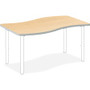 HON Build Series Ribbon Shape Tabletop - Ribbon Top - 6 Seating Capacity - 25" to 34" Adjustment x 54" Width x 30" Depth - Natural Maple Product Image 
