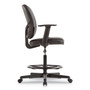 Alera Everyday Task Stool, Bonded Leather Seat/Back, Supports Up to 275 lb, 20.9" to 29.6" Seat Height, Black Product Image 