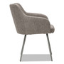 Alera Captain Series Guest Chair, 23.8" x 24.6" x 30.1", Gray Tweed Seat, Gray Tweed Back, Chrome Base Product Image 