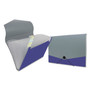 Universal Poly Expanding Files, 13 Sections, Cord/Hook Closure, 1/12-Cut Tabs, Letter Size, Metallic Blue/Steel Gray Product Image 