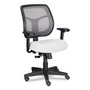 Eurotech Apollo Mid-Back Mesh Chair, 18.1" to 21.7" Seat Height, Silver Seat, Silver Back, Black Base Product Image 