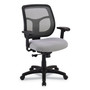 Eurotech Apollo Mid-Back Mesh Chair, 18.1" to 21.7" Seat Height, Silver Seat, Silver Back, Black Base Product Image 