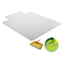 Alera Occasional Use Studded Chair Mat for Flat Pile Carpet, 45 x 53, Wide Lipped, Clear Product Image 