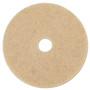 Boardwalk Natural Hog Hair Burnishing Floor Pads, 17" Diameter, Tan, 5/Carton Product Image 