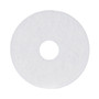 Boardwalk Polishing Floor Pads, 13" Diameter, White, 5/Carton Product Image 