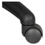 Alera Dual Wheel Hooded Casters, Grip Ring Type B Stem, 1.5" Hard Nylon Wheel, Matte Black, 5/Set Product Image 